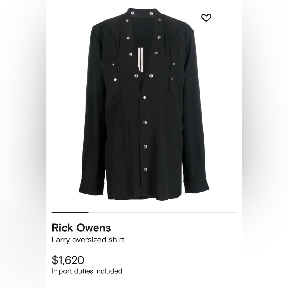Rick Owens Larry Oversized Shirt (unisex)